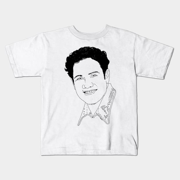 Lefty Frizzell Kids T-Shirt by TheCosmicTradingPost